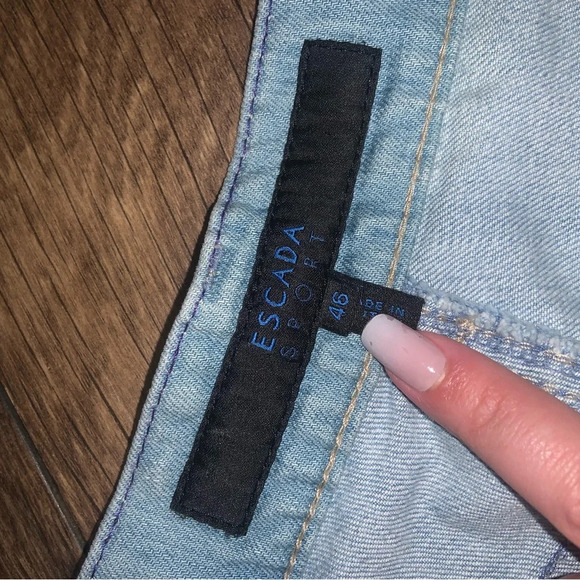 Escada sport Linda Jean light  blue fall 46 y2k casual   denim designer rare - Picture 2 of 6